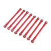 8X Metal Chassis Link Rods for 1/12 H12Y H12Y+ H12P RC Cars, Direct Replacement Stabilizer Pull Rods DIY Repair Accessories- Red view 1
