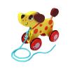 Wooden Pull Along Toy with Bell for Toddlers 1-3 Years, Handmade Push and Pull Activity Toy with String for Indoor Outdoor Play- Dog view 4