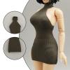 1:12 Women Dress Mini Doll Elastic Dress Costume Miniature Cosplay Female Doll Outfit Clothing for 6 Inch Action Figure Body- Green view 2