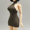 1:12 Women Dress Mini Doll Elastic Dress Costume Miniature Cosplay Female Doll Outfit Clothing for 6 Inch Action Figure Body- Green view 4