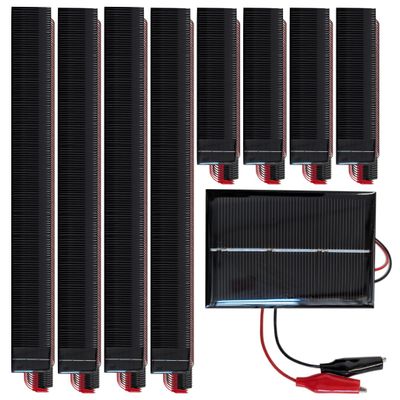 MINISCIENCE.COM Mini Solar Panel 0.6W (600mW), 6080 mm with Alligator Clips  Educational Renewable Energy Experiments (Pack, 1, Unit)