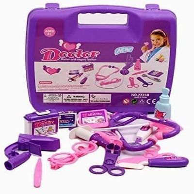 Kids Pretend Play Doctor PlaySets Toy Medical Tool Box Kit