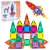 BHXGLWK 60PCS Portable Mini Magnetic Tiles Travel Set with Metal Case, STEM Magnetic Building Blocks Educational Toy for Kids Ages 3-8, Classroom Must Have for Boys and Girls view 1