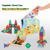 BHXGLWK 60PCS Portable Mini Magnetic Tiles Travel Set with Metal Case, STEM Magnetic Building Blocks Educational Toy for Kids Ages 3-8, Classroom Must Have for Boys and Girls view 3