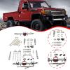 1 Set Front and Rear Assembly Metal Chassis Upgrade for MN82S 82Pro 1/12 Scale RC Car Parts- Silver view 3