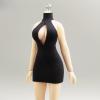 1/12 Action Figure Clothes Doll Costume Mini Dress Fashion Miniature Clothing for 6 Inch Female Dolls Figures Body- Black view 2
