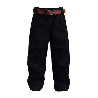 1:12 Scale Harem Pants and Belt Action Figures Clothes Cosplay Casual Dress Up for 6 Inch Action Figures Costume Accessory- Black Pant