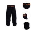 1:12 Scale Harem Pants and Belt Action Figures Clothes Cosplay Casual Dress Up for 6 Inch Action Figures Costume Accessory- Black Pant view 3