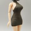 1:12 Scale Women Dress Action Figure Clothes Cosplay Fashion Miniature Costume Female Doll Outfit for 6 Inch Figures- Green view 4