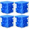 4 Pcs Money Box for Cash Gift Stocking Stuffers Plastic Cash Money Maze Puzzle Box for Adults Christmas Birthday Party Favors (Blue) view 1