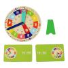 PawwJoy Wooden Clock Learning Toy for Kids, Educational Time Telling Teaching Aid with Movable Hands, Green 6.89 Inch Montessori Preschool Activity view 2