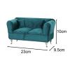 1/6 Scale Miniature Dollhouse Jewelry Box Storage Case Sofa Furniture Lovely Home Decor Accessories for Pendant Necklace- Green view 2
