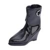 1/6 Scale Action Figure Shoes Hollow Boots for 12 inch Female Figures, Fashion Doll Costume Accessories, Miniature Model Boots (1 Pair)- Black view 1