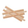 Wooden Train Track Accessories Switch Track Set, Expansion Railway Tracks for Building Blocks Vehicles Toys, Compatible with Most Wooden Train Systems- 16cmx9cmx1.2cm view 1