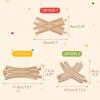 Wooden Train Track Accessories Switch Track Set, Expansion Railway Tracks for Building Blocks Vehicles Toys, Compatible with Most Wooden Train Systems- 16cmx9cmx1.2cm view 3
