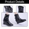 1:6 Scale Action Figure Shoes Hollow Boots Doll Costume Accessories for 12 Inch Female Dolls Figures- Black view 2