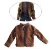 1:12 Scale Jacket for Male Figures, Doll Clothes for 6 Inch Model, Miniature Zipper Jacket Action Figure Accessories- Coffee Color view 2