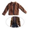 1:12 Scale Jacket for Male Figures, Doll Clothes for 6 Inch Model, Miniature Zipper Jacket Action Figure Accessories- Coffee Color view 4