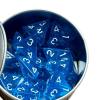 25X D4 Die Pack of 4 Sided Dice Collection Acrylic Polyhedral Dice Set Multisided Dice for Theme Parties Role Play Game- Blue view 4