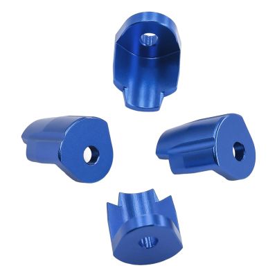 4 Shock Absorber Cap Protectors Aluminum Alloy Anti-Collision Replacement Parts for 1/14 1/18 RC Car Models- Blue