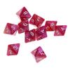 10pcs 8 Sided Dice D8 Polyhedral Dice for Dungeons and Dragons Table Games RPG, Red Blue Double-Colors 16mm- Purple Red view 1