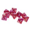 10pcs 8 Sided Dice D8 Polyhedral Dice for Dungeons and Dragons Table Games RPG, Red Blue Double-Colors 16mm- Purple Red view 4