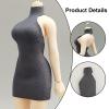 1/12 Scale Girl Dress Action Figure Clothes for 6 Inch Female Dolls Cosplay Casual Costume Outfit Accessories- Grey view 2