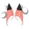 Toyvian Elf Fairy Ears with Earrings, Pointed Ears Halloween Fairy Pixie Soft Pointed for Halloween Vampire Cosplay Plastic Fake Pixie Tips Costume Accessories Multi view 1
