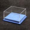 1:64 Scale Toy Cars Display Box with PU Leather Base, Clear Acrylic Lid Dustproof Showcase for Vehicle Model Organizer Space Saving- Blue view 4