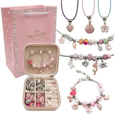 Girl Beauty Fashion Toys Princess Dress Up Toys Kids Jewelry for Girls Toddler Pretend Play Dress up Party Favor 66pcs/Set