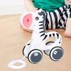 Wooden Pull Along Toy Zebra Push and Pull Toy for Toddlers Motor Skills Development Walking Toy for Kids Boys Girls Birthday Gift view 3
