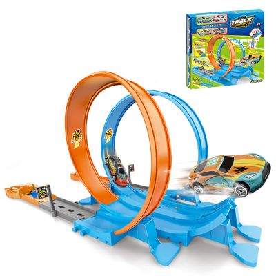 Boys Race Track Sets | Race Car Track for Boys and Kids - Wall-Climbing Kit Safe Play for Home Travel Party Indoor Birthday Outdoor Toddler Activity