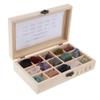 15Pcs Natural Stones Rocks & Mineral Science Kit Geology Learning Tool with Wooden Box view 2