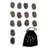 13-Piece Wooden Rune Set with Storage Bag for Divination Fortune Telling Crystal Meditation view 1