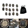 13-Piece Wooden Rune Set with Storage Bag for Divination Fortune Telling Crystal Meditation view 3