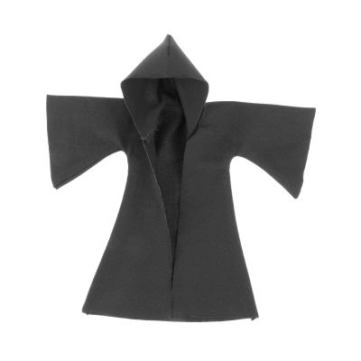 1/12 Scale Hoodie Cloak Long Cape Cosplay Outfit Retro Action Figure Clothes Soldier Clothes for 6 Inch Male Figures Costume Accessory Black
