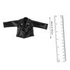1/12 Scale Male Action Figure Black Leather Jacket Mini Clothing for 6 inch Man Model Fashion Costume Accessory view 2