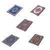 10" x 6" Dollhouse Miniature 1:12 Scale Floor Carpet Area Woven Rug with Turkish Pattern and White Frayed Trim view 3