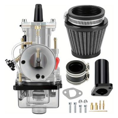 24mm Carburetor Kit with Air Filter for 212 224 196 200 GX200 CT200U Mini Go(Black)