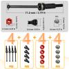 Fraizoe RC Hardened Steel CVD Drive Shafts Set with Adapters, Nuts, Center Drive Cups, Front Rear Dogbone Driveshaft Axles Upgrades Part for 1/16 Mojave Grom ARA2304, ARA2304S, ARA2104 (Black,Red) view 2
