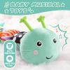 AWOTOY Baby Toys 0-6-12 Months,Musical Caterpillar Stuffed Animals Activity Infant Toys with Crinkle,Rattles,Mirror&Pull String,Muti-Sensory Toys Gifts for Newborn Tummy Time,Mint Blue|Leafy view 2