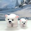 2pcs 3D Printed Polar Bear, Full Articulated Mother and Child Bear, Cute Arctic-Inspired Animal Toy, Stress Relief Fidget Toy, Desk Decor - AWPB-MC-WHT view 1