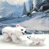 2pcs 3D Printed Polar Bear, Full Articulated Mother and Child Bear, Cute Arctic-Inspired Animal Toy, Stress Relief Fidget Toy, Desk Decor - AWPB-MC-WHT view 3
