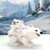 2pcs 3D Printed Polar Bear, Full Articulated Mother and Child Bear, Cute Arctic-Inspired Animal Toy, Stress Relief Fidget Toy, Desk Decor - AWPB-MC-WHT view 4