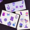100Pcs Cute Transparent Mushroom Aesthetic Stickers Holographic Agaric Stickers for Teens Adults Waterproof Vinyl PET Sticker for Scrapbook Party Favors (Flash-100) view 3