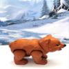 3D Printed Polar Bear, Full Articulated Brown Polar Bear, Cute Arctic-Inspired Animal Toy, Stress Relief Fidget Toy, Desk Decor - ABPB-Large view 4
