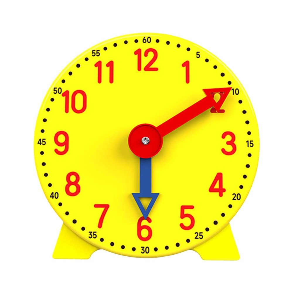 PawwJoy Teaching Clock for Kids Ages 5+ | Interactive Learning Time Activity with Geared Hands | 3.94inch Educational Tool for Children Classroom Home- 12H