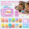 Eveedo Kids Story Machine, Toddler TV Toys with Video Player,Music Player,Alarm Clock,Recording,Christmas Birthday Gifts for Girls Age 3-8,Portable Toy for 3 4 5 6 7 8 Year Old Girls view 2