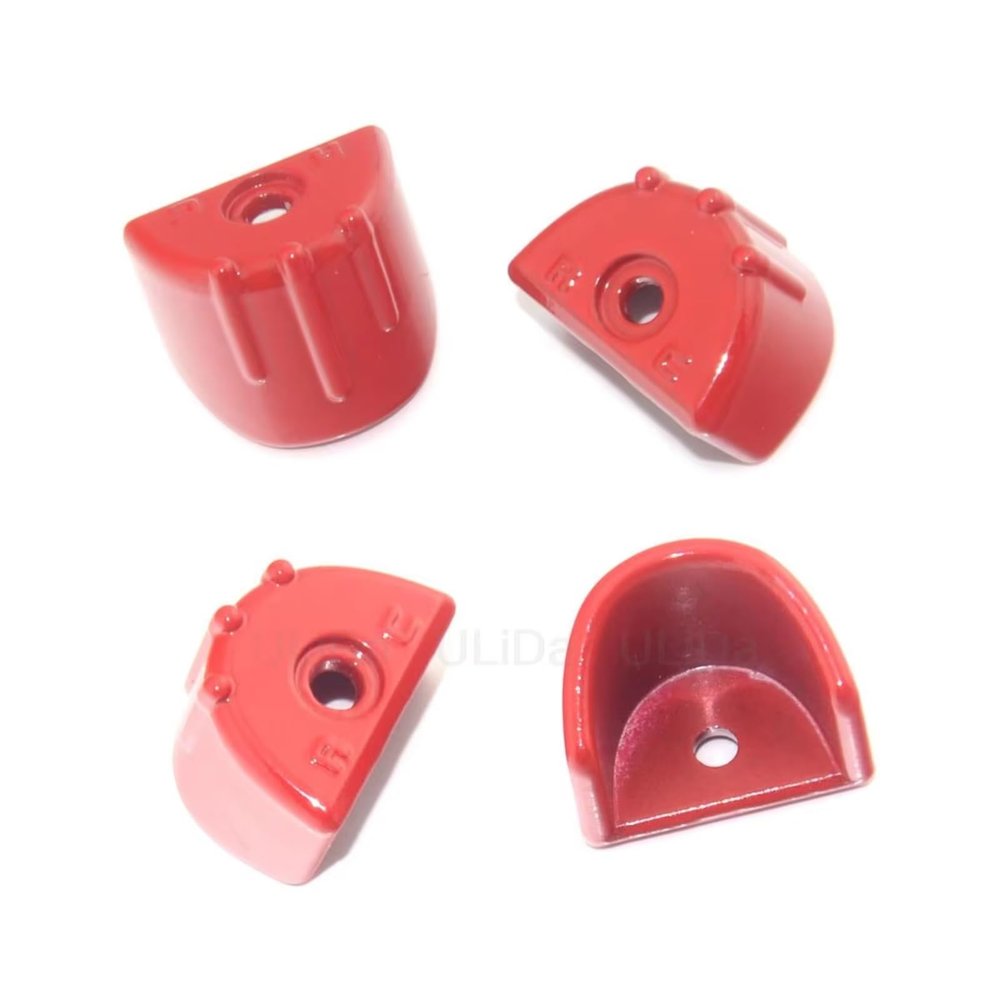 Parts For Axial For TAMIYA 1/8 1/10 Truck For Buggy 4Pcs Anti Wear Metal Zinc Cap Shock Absorber Protective Cover RC Car(Red)