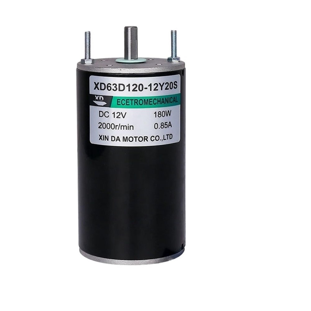 12V 2000rpm 24V 4000rpm Motor 180W 63120 High Speed High Micro Motor Adjustable Speed Can CW CCW(Motor and bracket,12V 2000rpm)